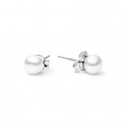 Cercei perle naturale albe 6 mm si argint DiAmanti EFB06-N_W-G (Argint 925‰ 0,5 g.)